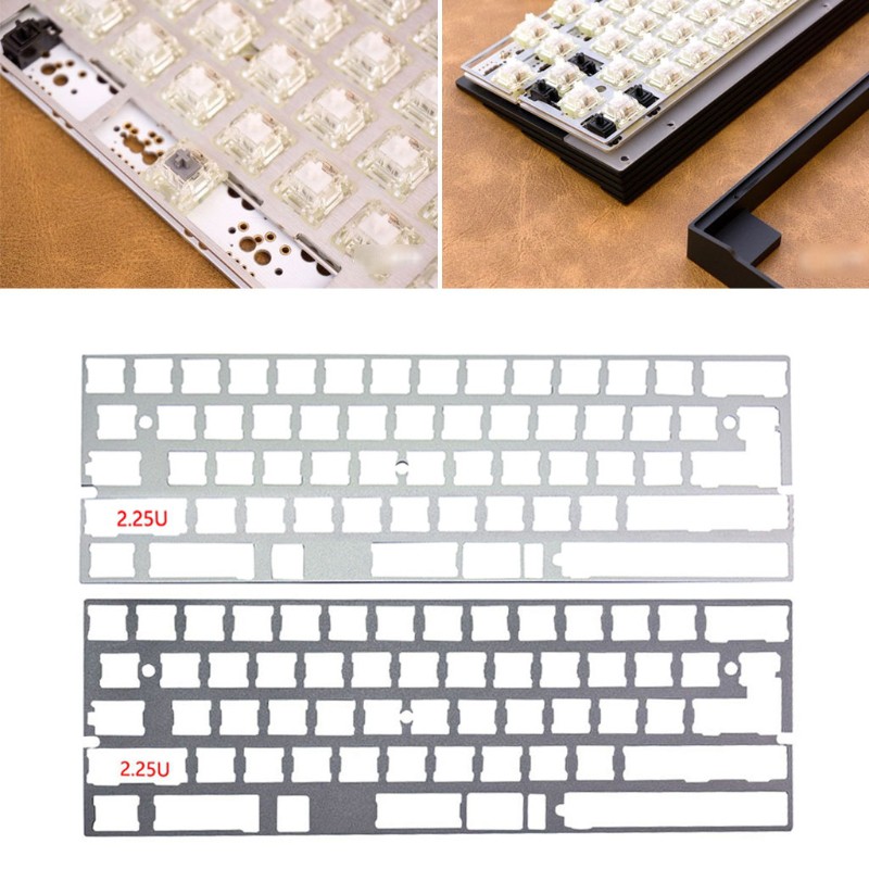 Vivi 2.25u Dz60 Gh60 Plat Alu 60% Bahan Stainless Steel Untuk Keyboard Mekanik Diy