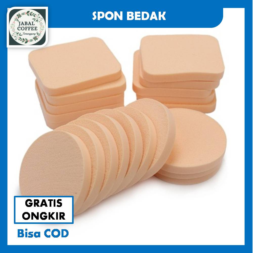 Sponge Bedak Basah / Spon Bedak Make Up / Spon Bedak Bulat Dan Kotak J137