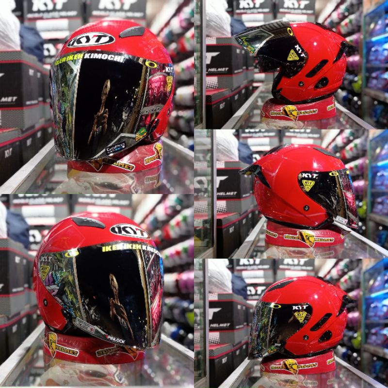 HELM KYT GALAXY  WHITE PAKET GANTENG KACA VENOM 100% ORIGINAL SNI~DOT-H-v-silver+spoiler_
