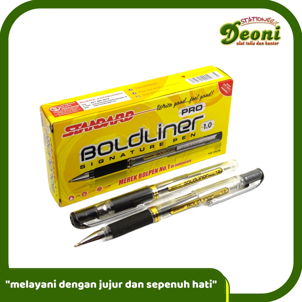 

STANDARD Boldliner Pro Signature Pen Pulpen Pena 1.0 mm Hitam 1Pcs