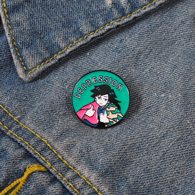 Bros Pin Desain Anime Around Depressed Boy Untuk Hadiah Teman