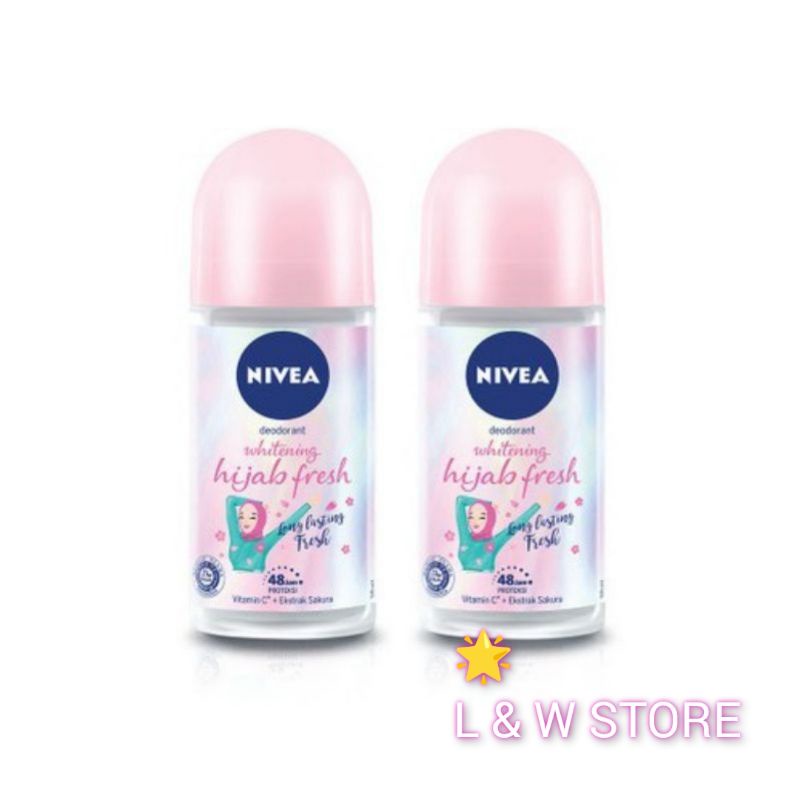 Nivea Deodorant Whitening Hijab 25ml/50ml