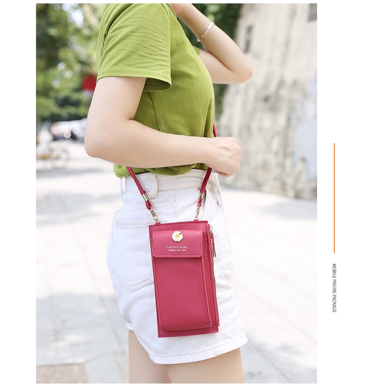 AND / COD / Tas Selempang Wanita Mini Import Dompet Pocket Tempat Hp Murah Tas Bahu Cewek Fashion Korea Sling Bag PU T282