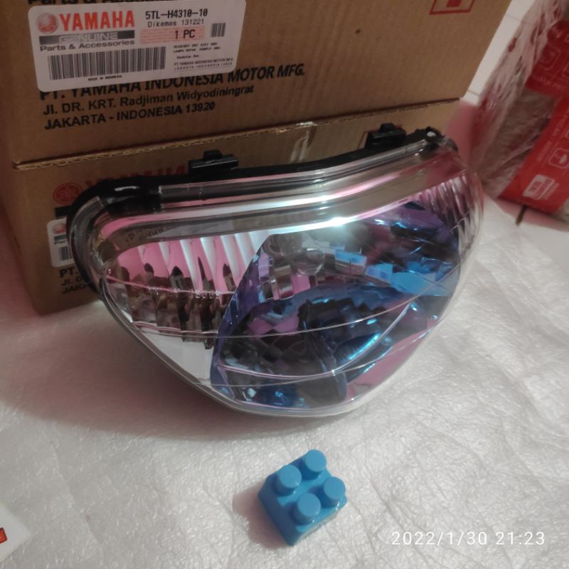 REFLEKTOR LAMPU DEPAN ASSY MIO LAMA 5TL PLUS BOHLAM FITING ORIGINAL ORI YAMAHA BLUE SMOKE