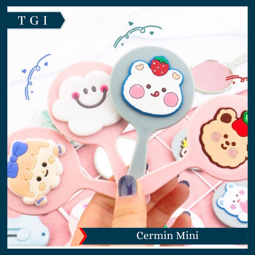 TGI - CERMIN BULAT KARAKTER /KACA CERMIN MAKE UP MINI /TRAVELLING PACK / SOUVENIR / CERMIN BULAT KARAKTER KACA CERMIN MAKE UP MINI |  KACA TRAVELLING MOTIF LUCU KACA MINI TRAVEL SIZE