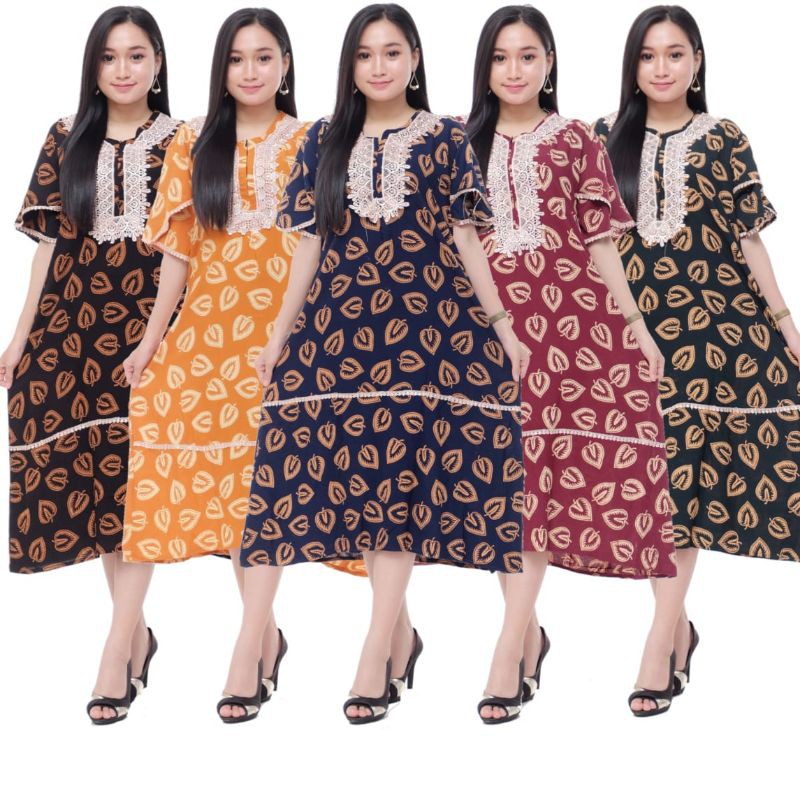 Daster tunik ld 110 bahan santung