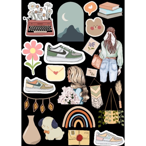 

Stiker mini Aesthetic, Starbucks (15-20 pcs) Stiker lucu