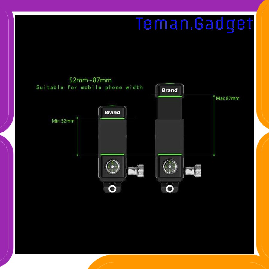 TG-IB187 GUIDER SMARTPHONE HOLDER SEPEDA DENGAN KOMPAS DAN LAMPU LED - Q003