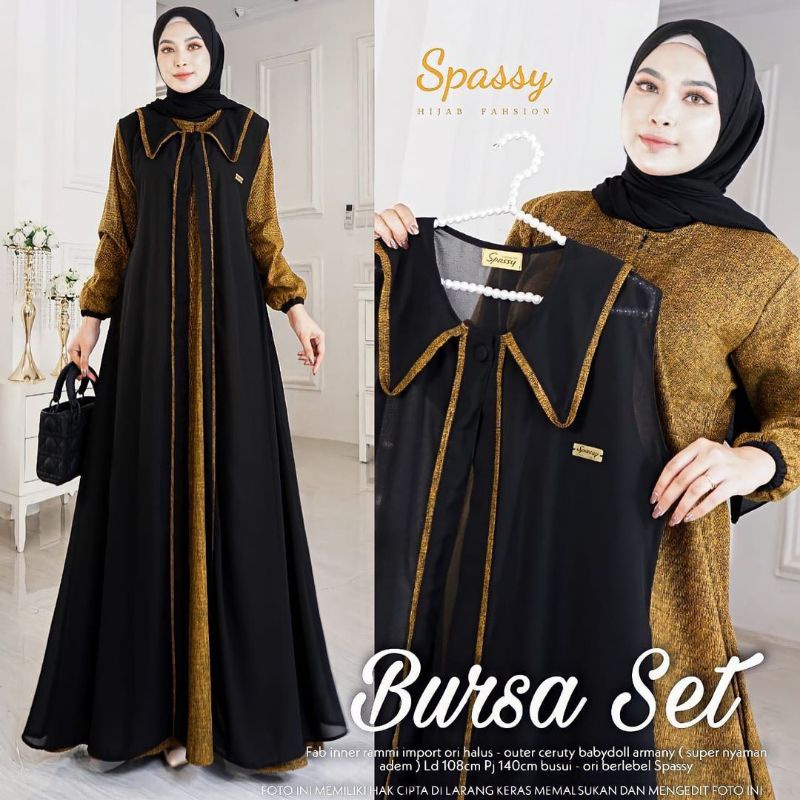 SL Bursa Set Gamis Maxy Label Jasmine