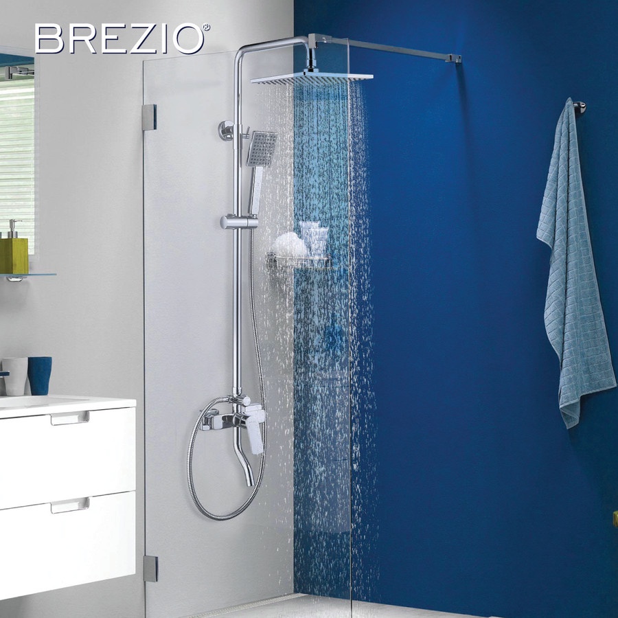 BREZIO FCBZ 1703 KERAN AIR SHOWER TIANG SET MIXER PANAS DINGIN CHROME