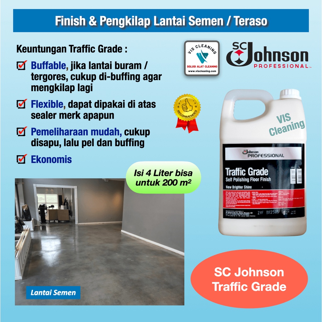 SC Johnson Traffic Grade - Finish &amp; Pengkilap Lantai Semen / Teraso