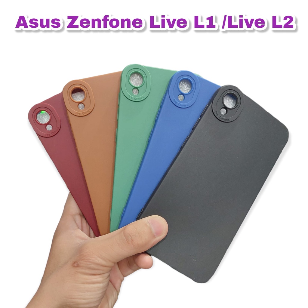 Pro Camera Soft Case Asus Zenfone Live L1 / Zenfone Live L2 / Zenfone Max Pro M1 / Max Pro M2 Solid Color Angel Eye Lens