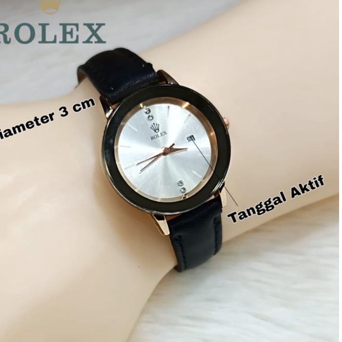 Hadir Irit (ZW)JAM TANGAN WANITA ROLEX D30mm NEW COLLECTION FASHION WANITA TALI KULIT PREMIUM FREE B