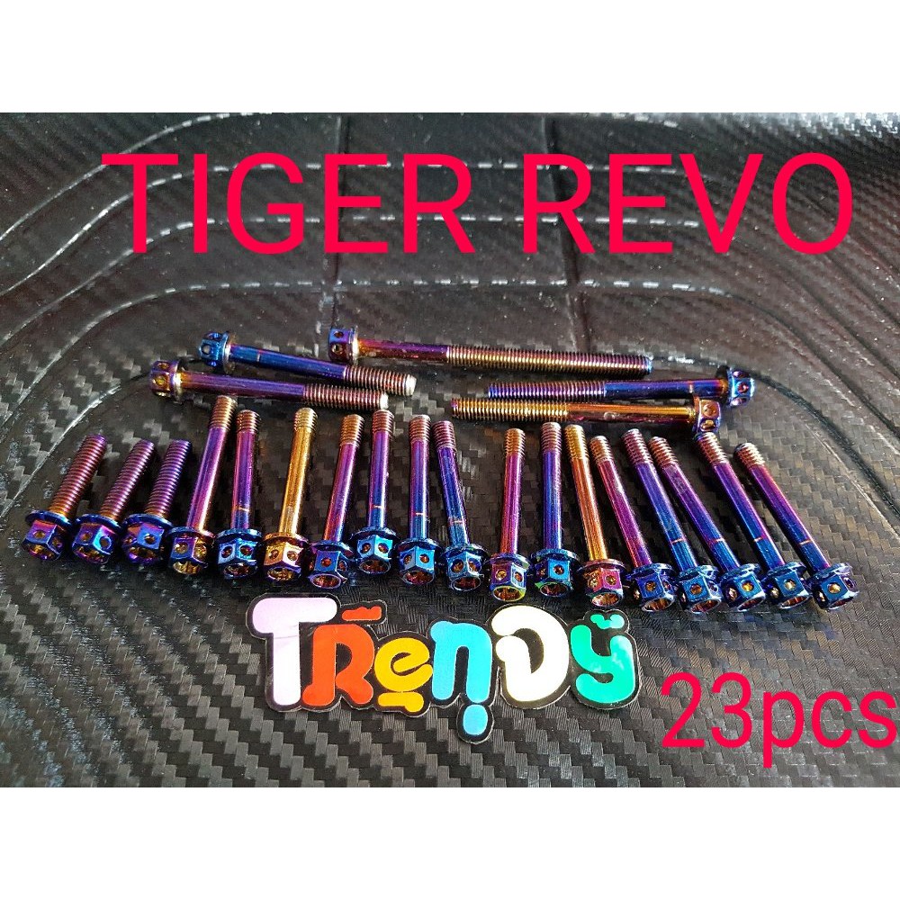 Baut probolt set Tiger revo magnet dan kopling BIRU Bagus