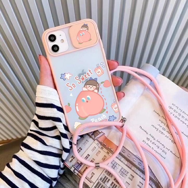 Langsung Beliii.. Case Slide Kamera + Tali [KG01] Oppo A76 A96 A36 - Slide Case Motif Lucu - Case Gr