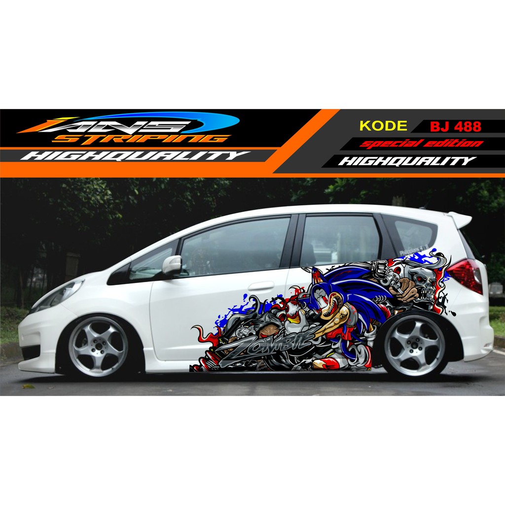 STICKER VARIASI MOBIL JAZZ, BRIO, AGYA, YARIS, SWIFT / DECAL STICKER MOBIL / STIKER MOBIL TERBARU