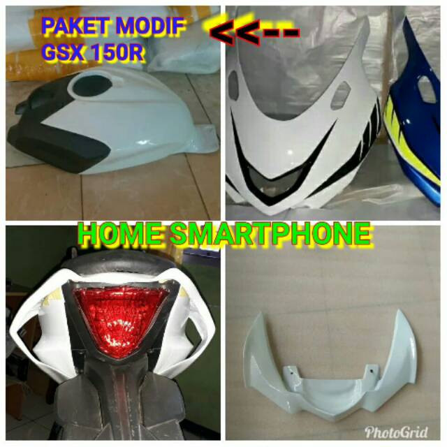 Kondom tangki gsx 150 paket kedok winglet dan cover body belakang gsx