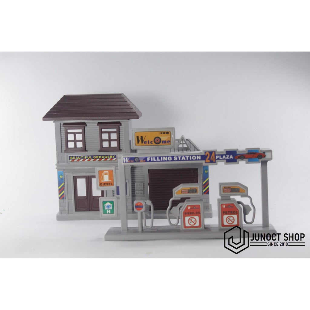 MAKET BACKGROUND 1:50 1/50 RUMAH GEDUNG BANGUNAN MINIATUR POM BENSIN