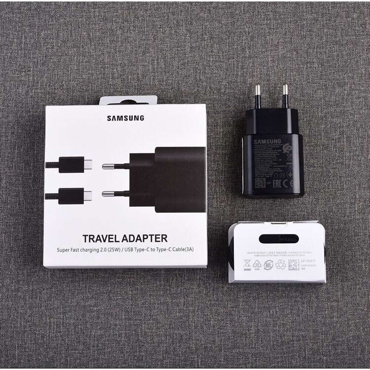 Charger Samsung 25W Type C Super Fast Charging S21 S20 S20+ Note 10 Plus A71 A52 A72 M32