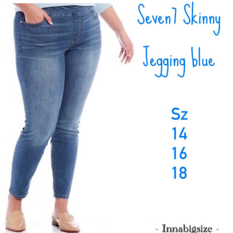 INNABIGSIZE||CELANA JEGGING SEVEN7 DENIM BLUE BIG SIZE JUNBO SIZE