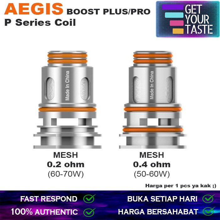 Aegis Boost PRO / Plus Coil Replacement by Geekvape - Boost 0.2 / 0.4 Ohm | Geekvape P Series Coil