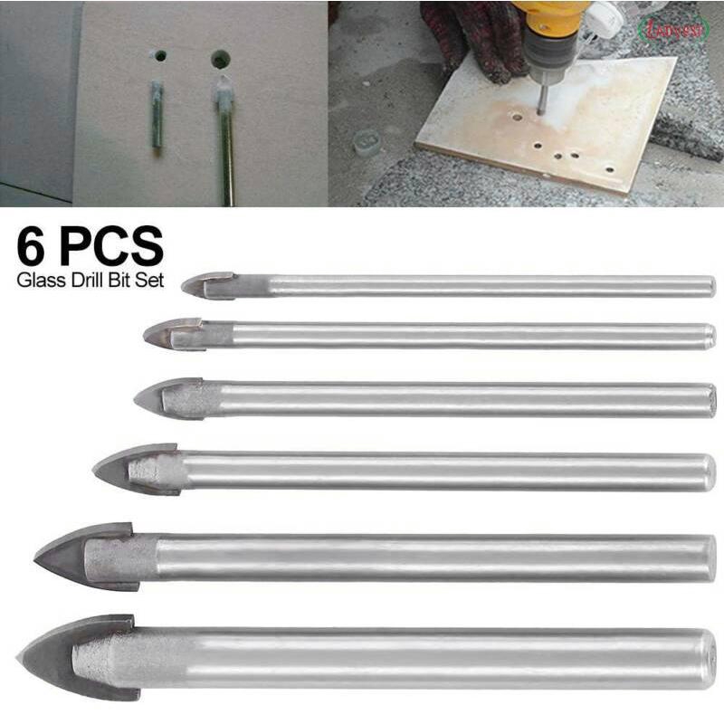 6Pcs 3mm-10mm Triangle Drill Bits Set For Drilling Glass Ceramic Plastic