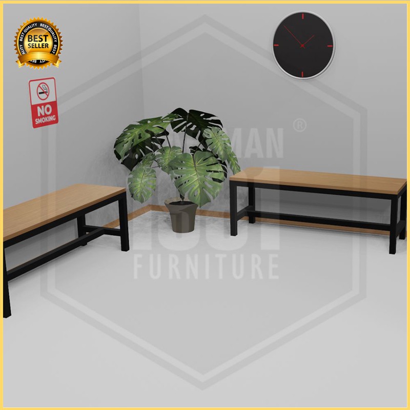 Kursi Kayu Panjang Ruang Tunggu Ruang Tamu 120x30 Simple Minimalis