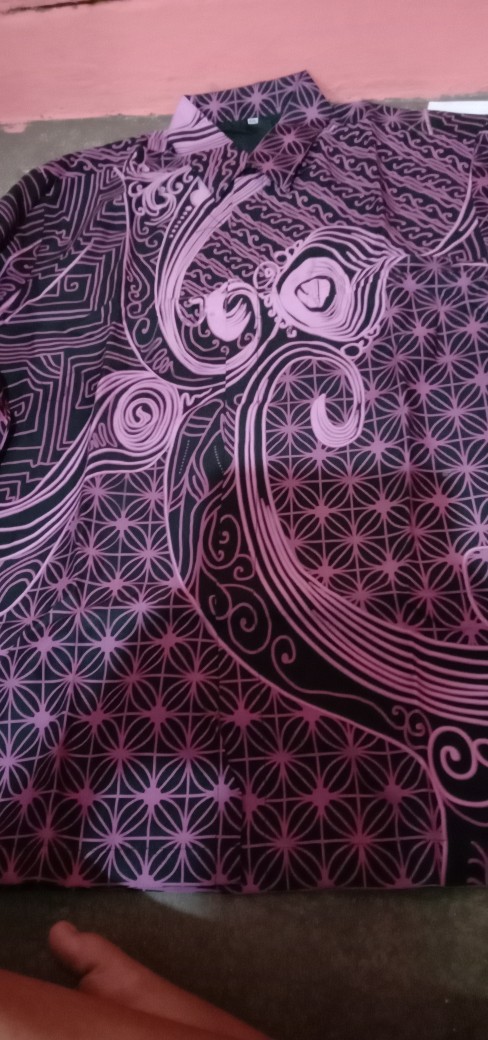 Uwer Ungu Batik Lengan Panjang Full Furing Katun Halus Primisima Hq Size M-xxl Batik Solo Sm Batik
