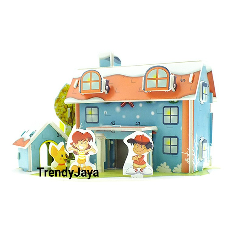 Puzzle 3D Deluxe Villa Bahan Foam Dan Kertas Mainan Education ( 1688 N )