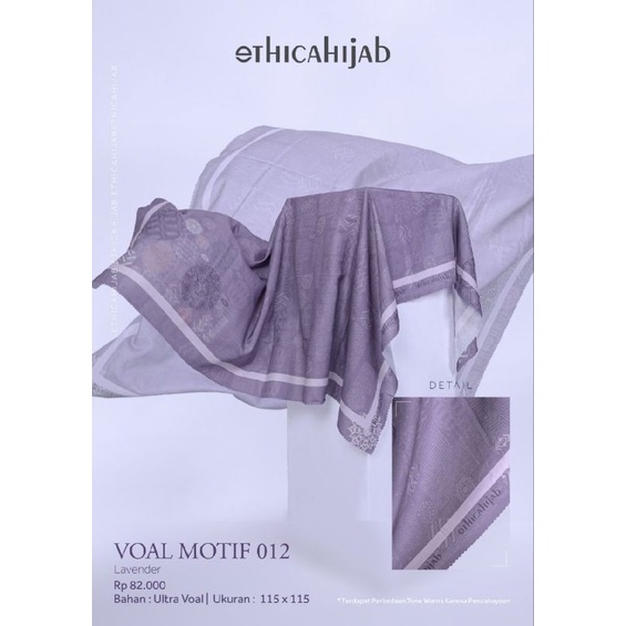 KERUDUNG SEGI EMPAT ETHICA VOAL MOTIF 012 VOAL MOTIF 12