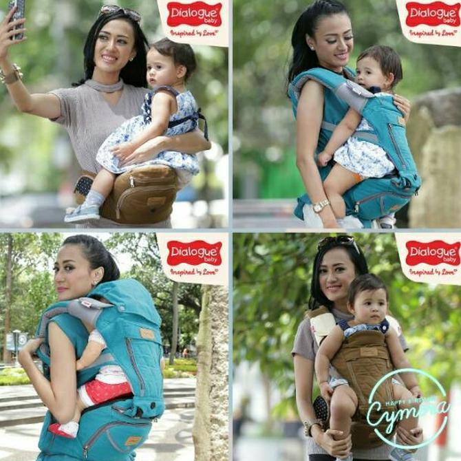 Ready                             CUCI GUDANG Hipseat/Gendongan Dialogue Baby Premium Granite Series