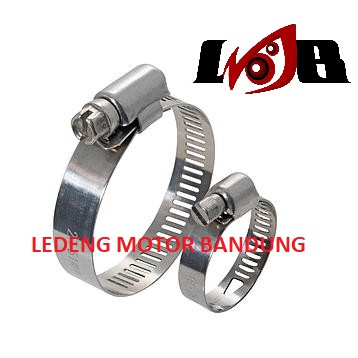 Klem Stainless Small Size 8-23mm Hose Clamp Kleman Selang Gas Pipa PVC 1/2 3/4 5/8 7/8