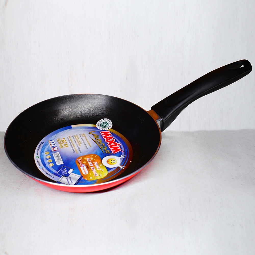 Frypan Teflon Wajan Teflon Anti Lengket Maxim Valentino 18CM Penggorengan Serbaguna