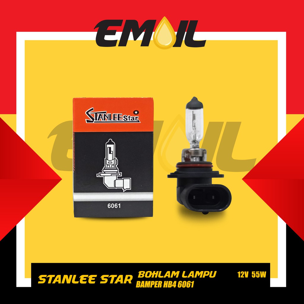 Bohlam lampu bamper HB4 12v 55w 6061 merk stanlee star