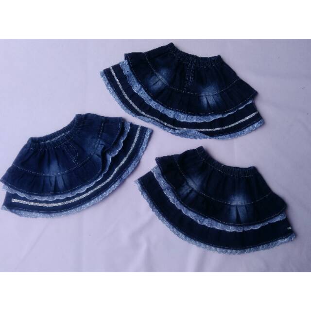Rok jeans pendek anak