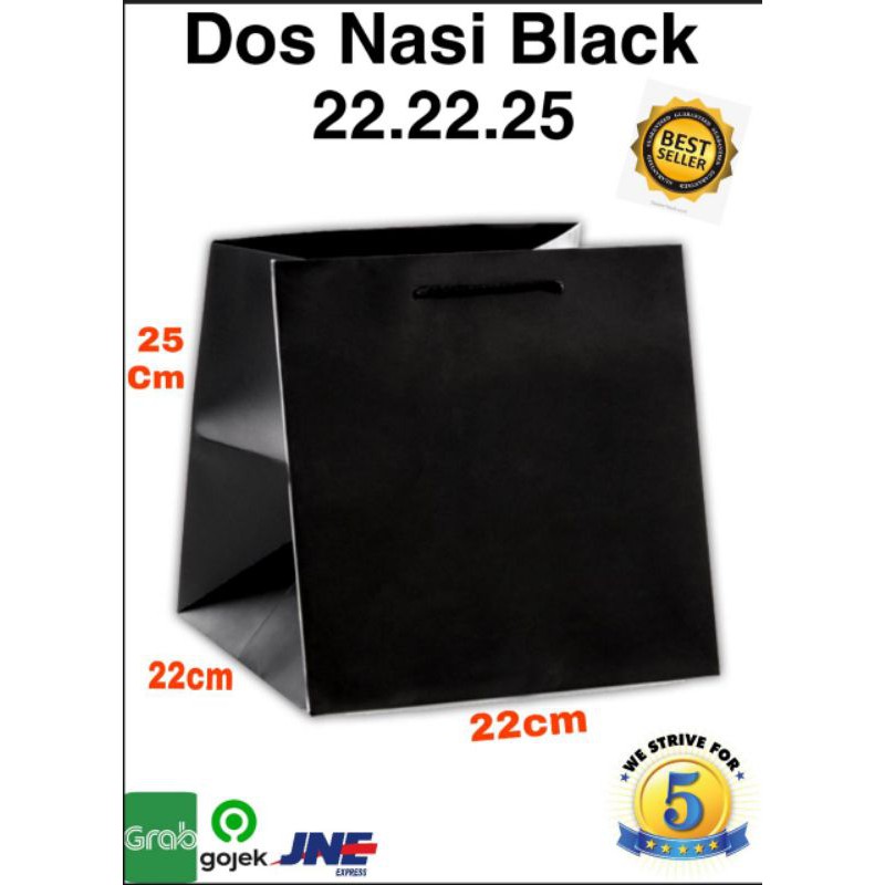 

MINIMAL & KELIPATAN 20pcs / Paper bag kado hitam polos 25x22x22 Paper bag kraft hitam polos Goodie Bag Shopping bag premium