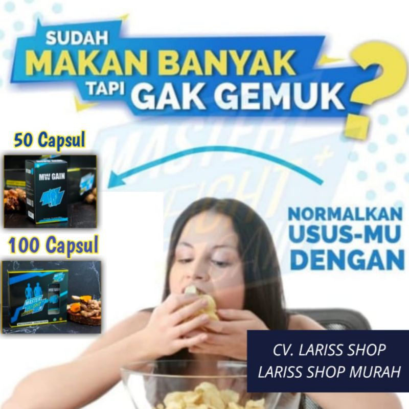 PENGGEMUK BADAN ALAMI MASTER WEIGHT GAIN 100% ORIGINAL -  OBAT PENGGEMUK BADAN HERBAL  SEHAT AMAN