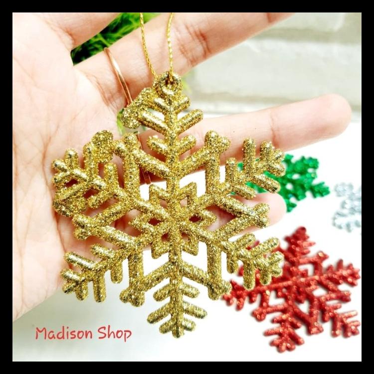 

SNOWFLAKE KECIL ISI 4 EMAS MERAH HIASAN KEPINGAN SALJU DEKORASI NATAL