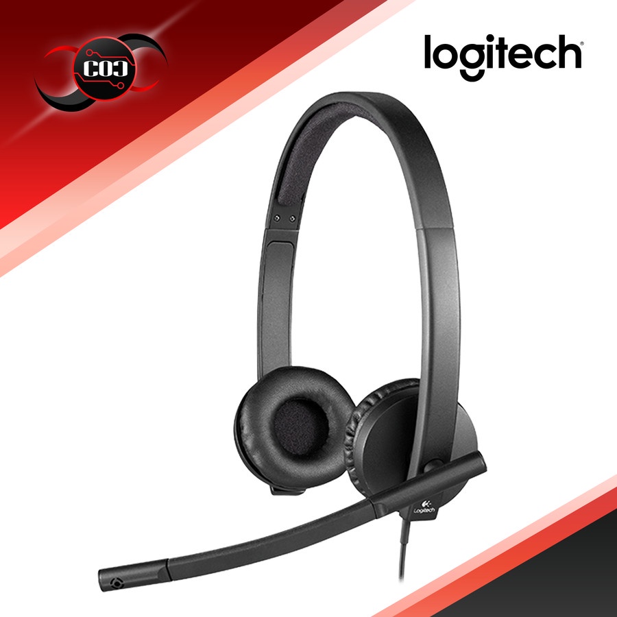 Logitech H570e Headset Over-ear Hitam 30mm Driver