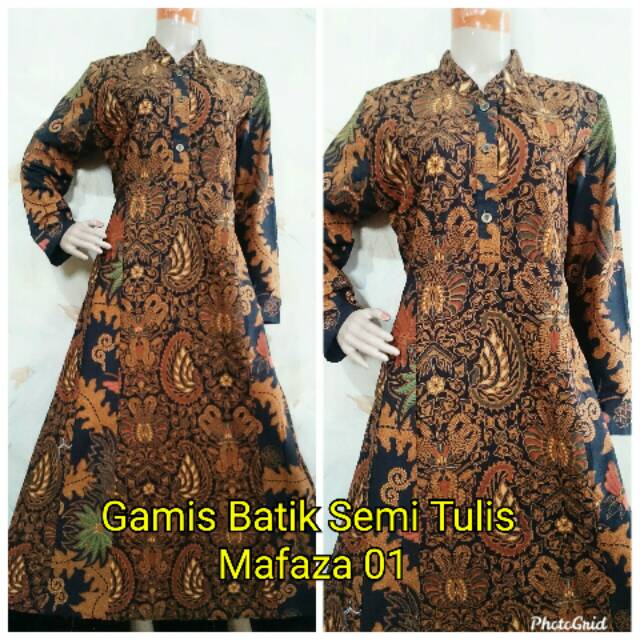 Gamis batik semi tulis sogan