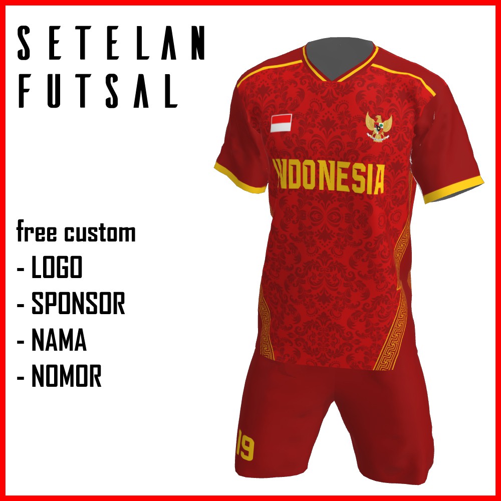Bikin Jersey Futsal Custom Printing , Baju Kaos Jersey Setelan