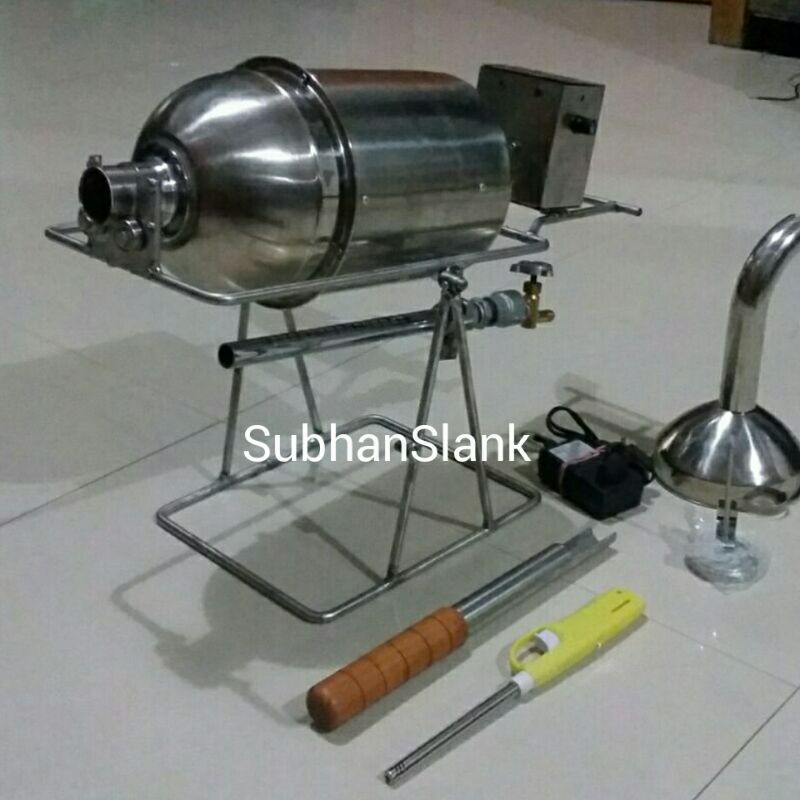 Roasting Kopi 2kg + Selang + Regulator + kompor joss. DC 12 Volt. Stainless