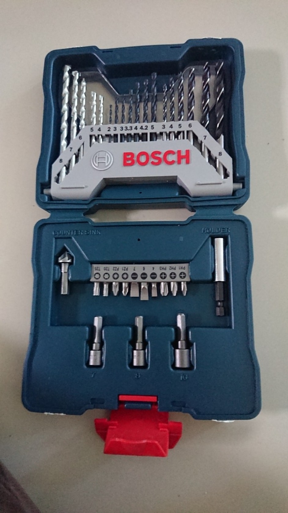 Mata Bor Tembok Beton Besi Kayu 33 Pcs X-line Set Bosch + Mata Obeng Kombinasi Variasi