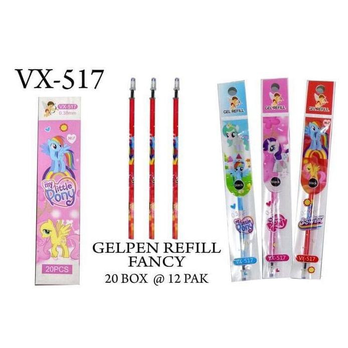 

ISI ULANG REFILL PEN GEL PULPEN 20 PCS MIX RANDOM KARAKTER MODEL UNIK