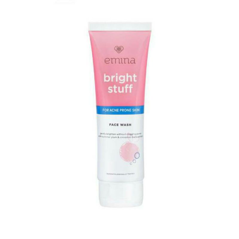 Emina Bright Stuff For Acne Prone Skin Facial Wash isi 50ml  Ready Stok