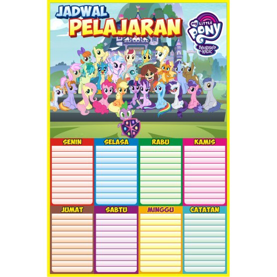 MY LITTLE PONY Jadwal  Pelajaran  Shopee Indonesia