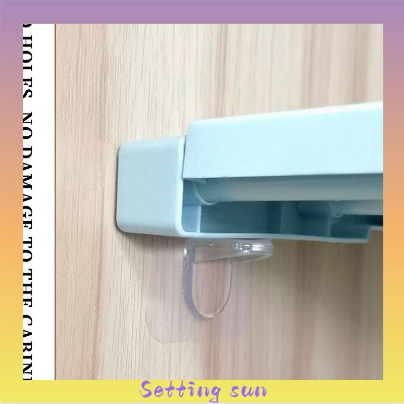 Self-adhesive Wall Hanging Hook Free Punch Sticker Transparan Hiasan Dinding Rumah Tangga Hook TN