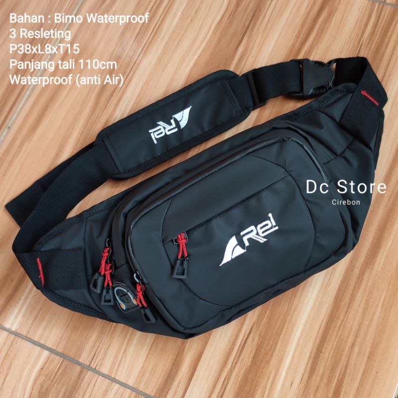 TAS WAIST BAG PRIA ANTI AIR RESLETING WATERPROOF