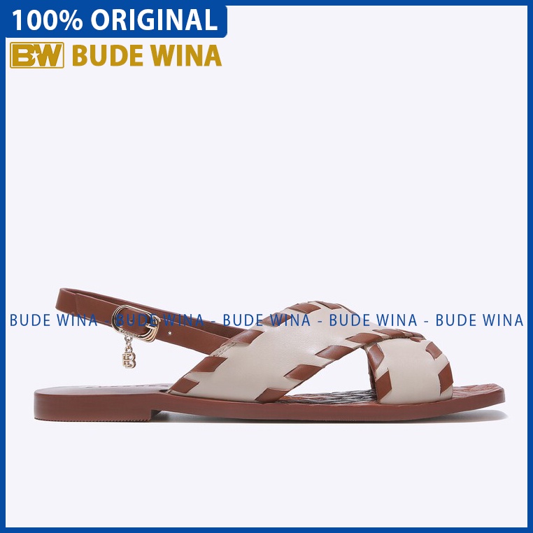 SANDAL SLIDE KULIT EVERBEST WANITA ORIGINAL SLINGBACK ASLI COKLAT EW16