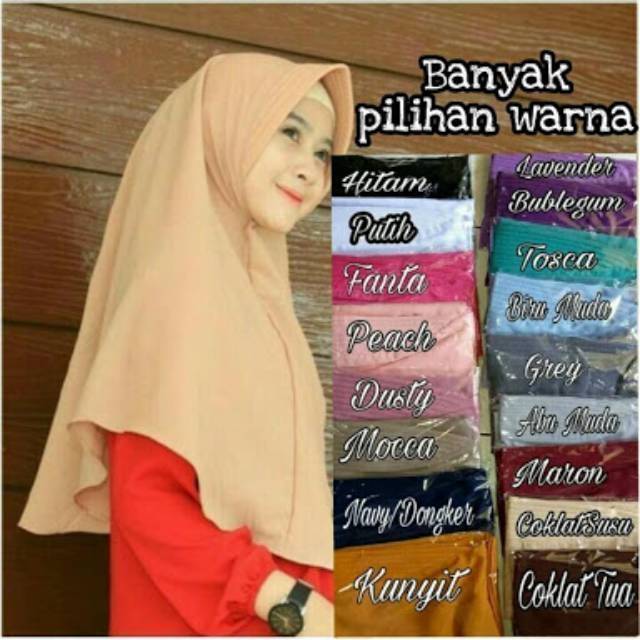 Khimar simple pet antem kerudung instan/jilbab instan